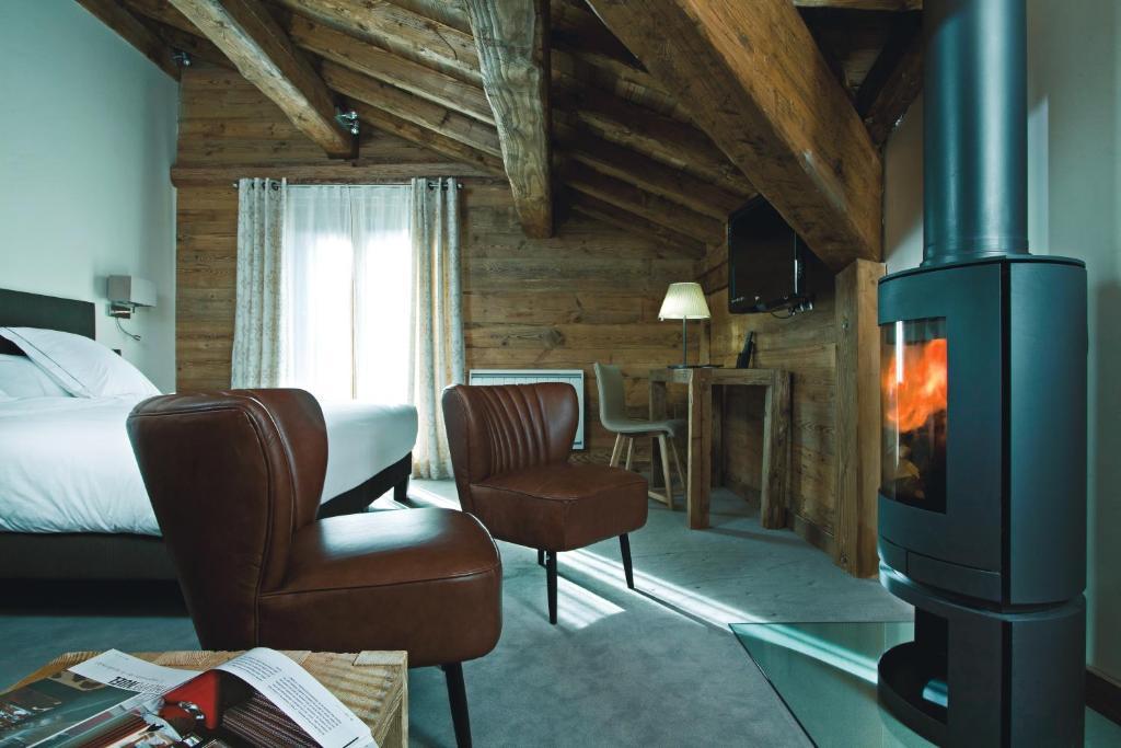 Chalet-Hotel La Marmotte, La Tapiaz & Spa, The Originals Relais เลส์เฌต์ ห้อง รูปภาพ